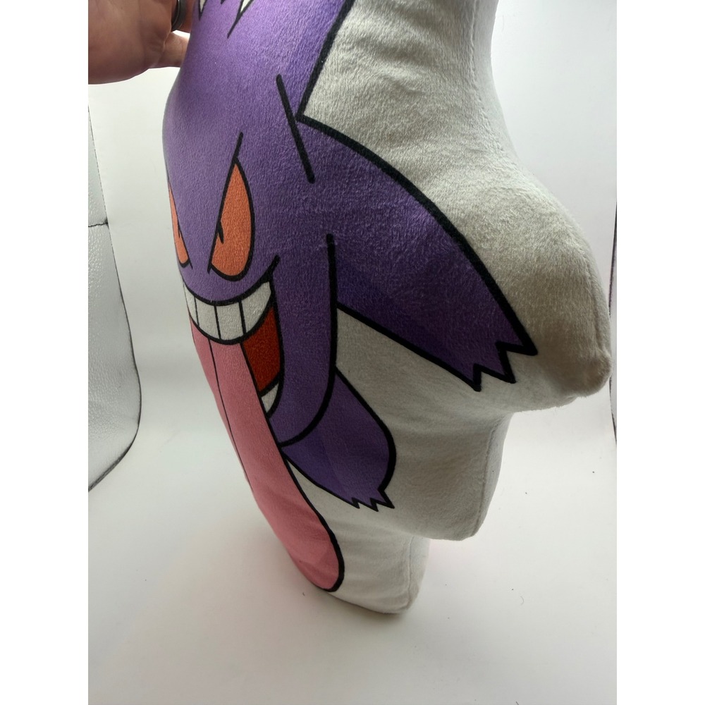 Pokemon Gengar Plush Throw Pillow Purple White 12x14 Ghost Type Video Game Decor - Picture 5 of 5